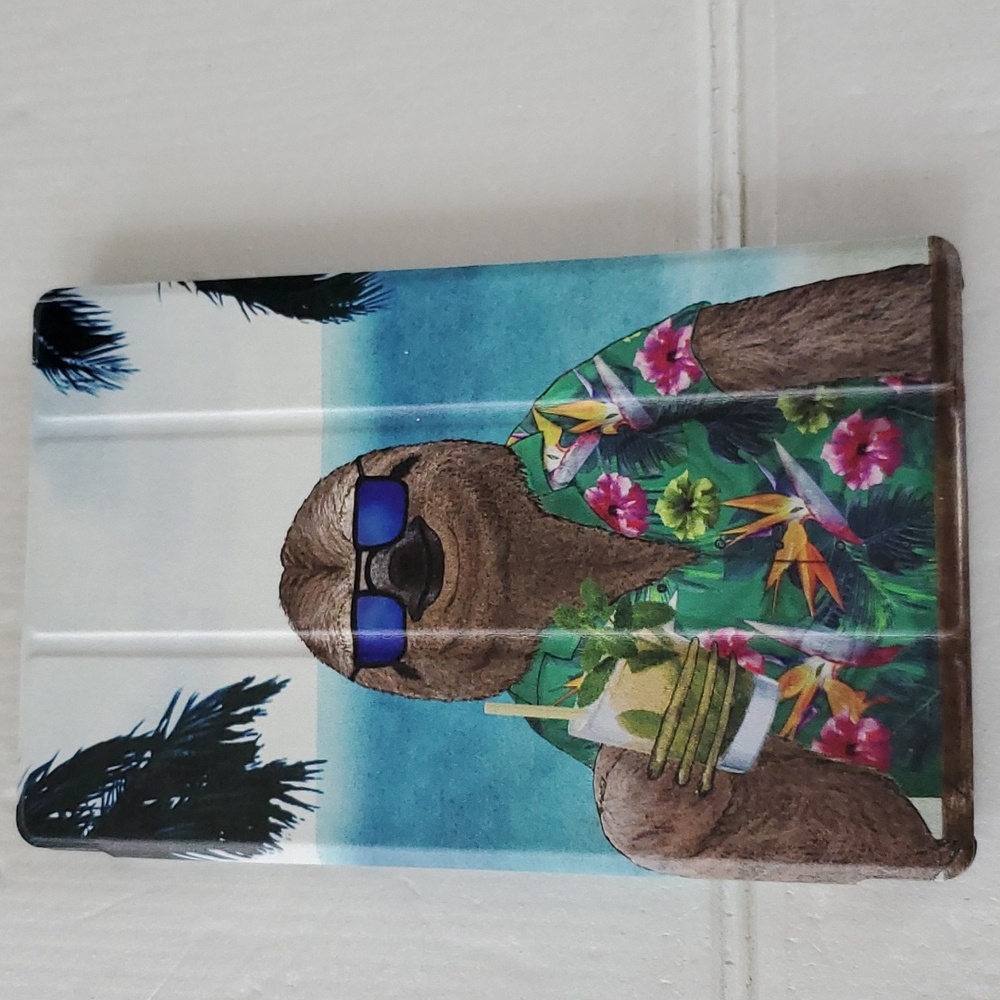 Tablet Case Sloth On Summer Holiday by Barruf
